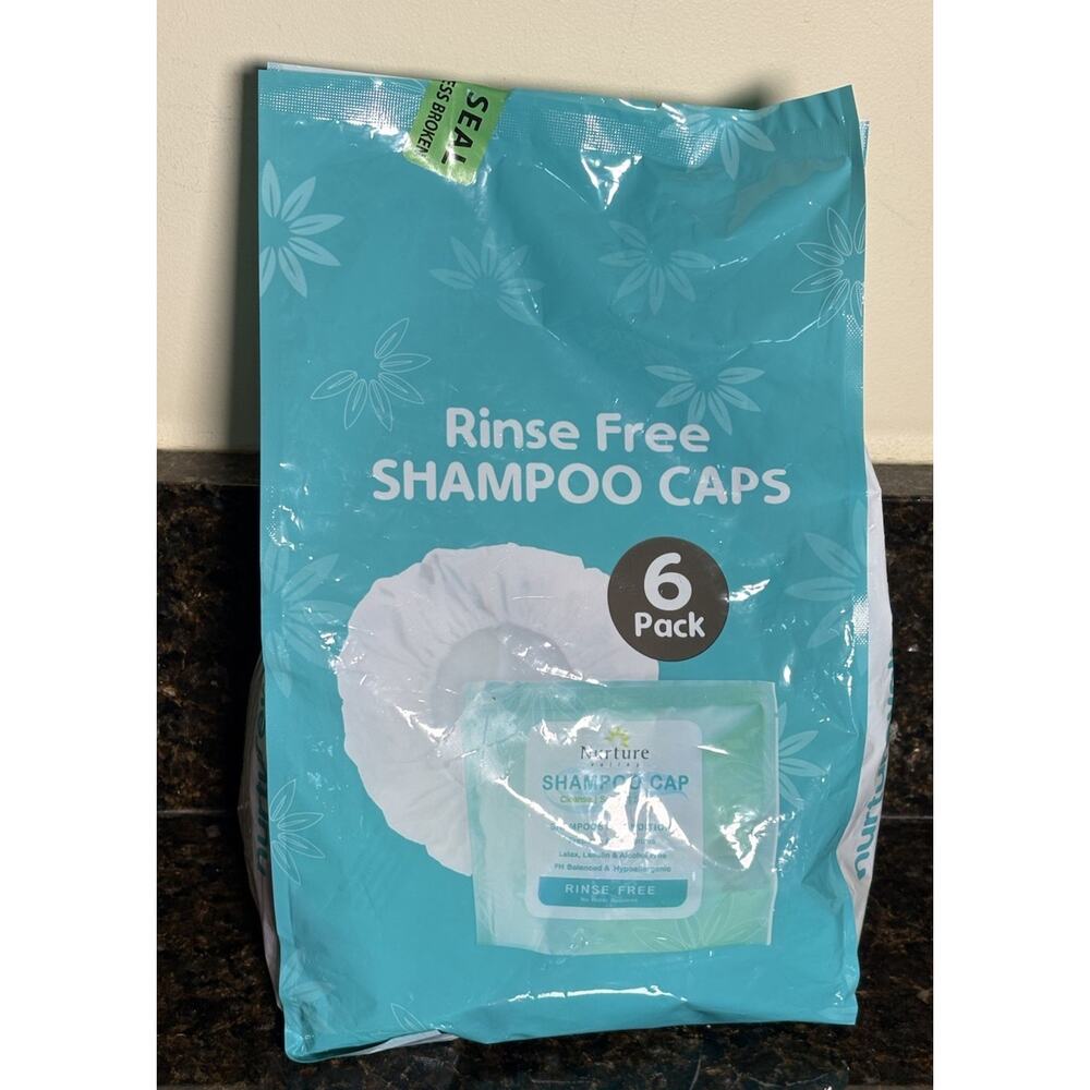 Nurture Valley Shampoo Cap and Conditions Rinse Free No Water Required Lot Of 6